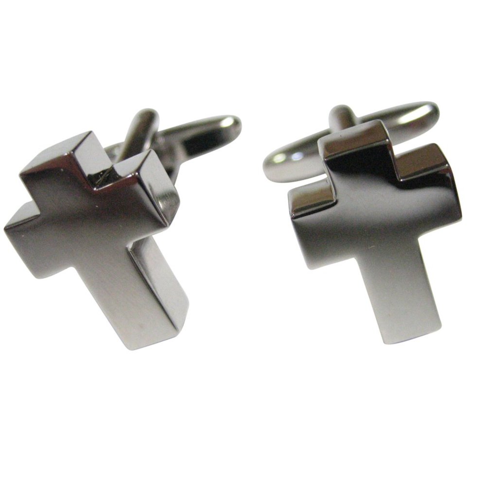 Memory Ashes Container Religious Cross Cufflinks - image 1